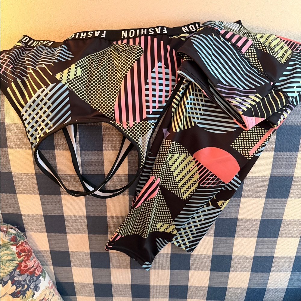 Colorful Geometric Activewear Set